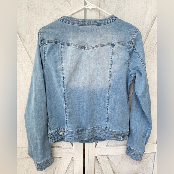 Chambrai Los Angeles Denim Jacket Women’s Medium Blue Light Wash Hipster Boho - Picture 8 of 9